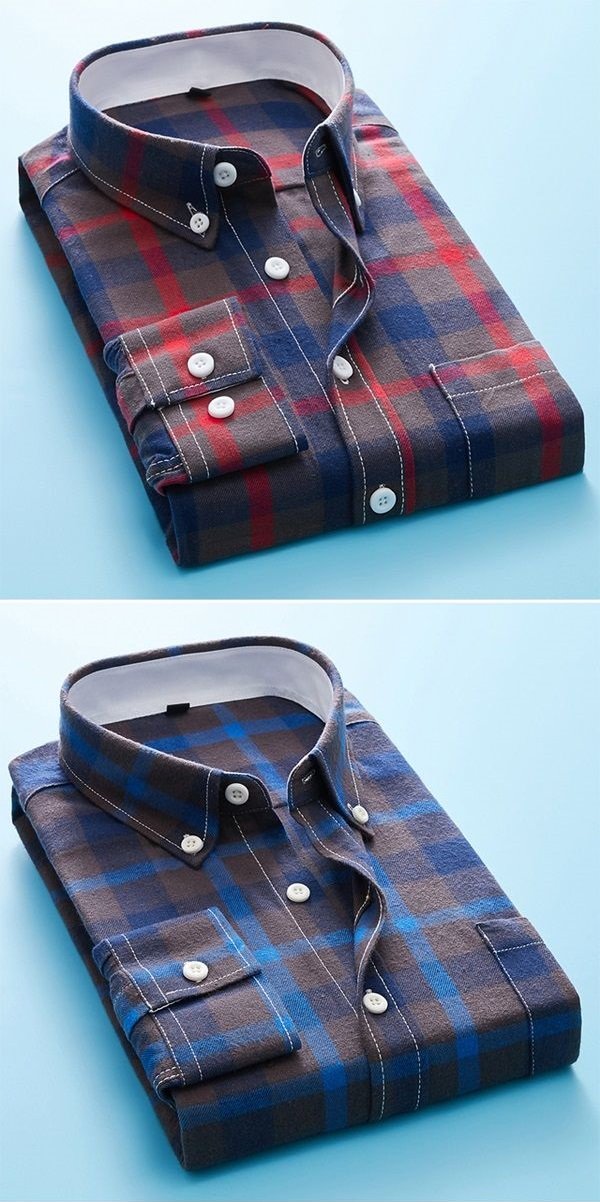 Chemise Homme à Carreaux Manches Longues - Style Décontracté, Tissu Léger Et Respirant, Pour Toutes Saisons