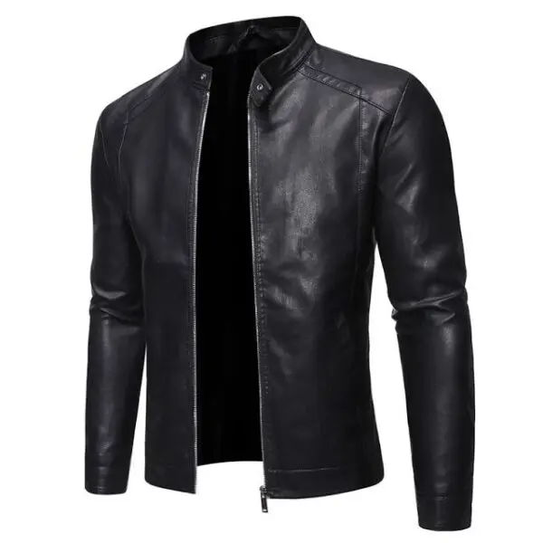 Veste en cuir slim pas cher