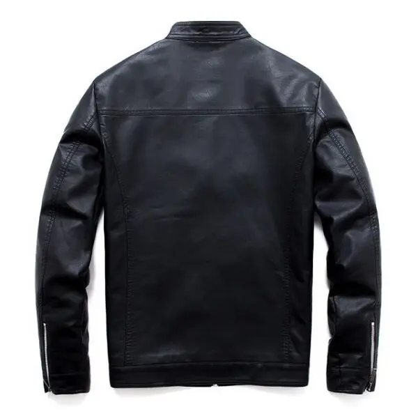 Veste en cuir slim – Image 2