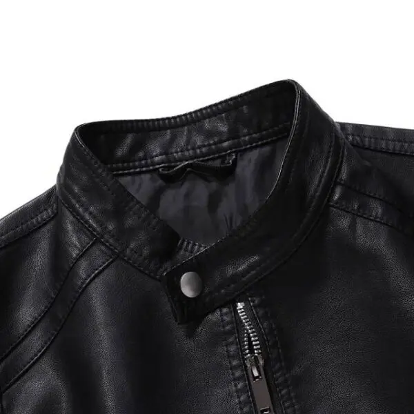 Veste en cuir slim – Image 3