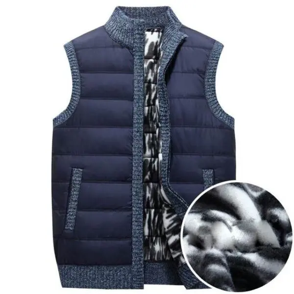 2023 Automne Hiver Gilet chaud Manteau Masculin Homme Hommes Gilets à  capuche Noir Coréen Mode Sans manches Chauffant Veste rembourrée