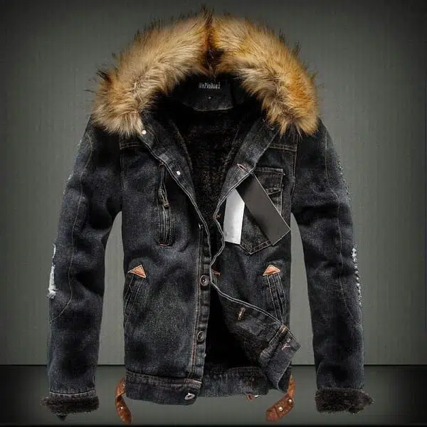 Veste jean best sale hiver homme