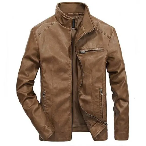 Veste cuir slim fit mode 2024