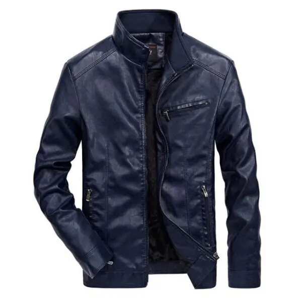 Veste cuir slim fit – Image 3