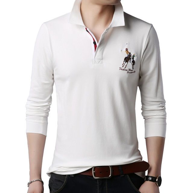 Polo manches longues homme casual