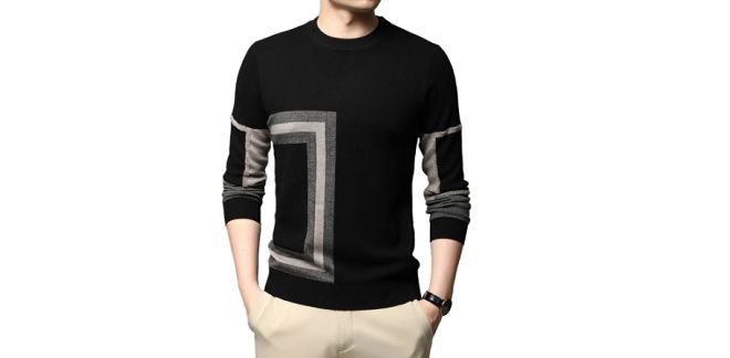 Pull noir homme mode