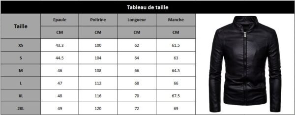 Blouson simili cuir homme mode printemps 2024