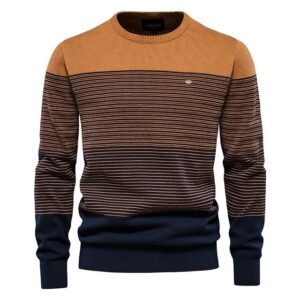 Pull homme coton col rond