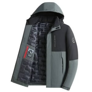 Manteau D'hiver Homme Style Caban Militaire - Mélange Laine/polyester, Boutonnage Simple, Coupe élégante