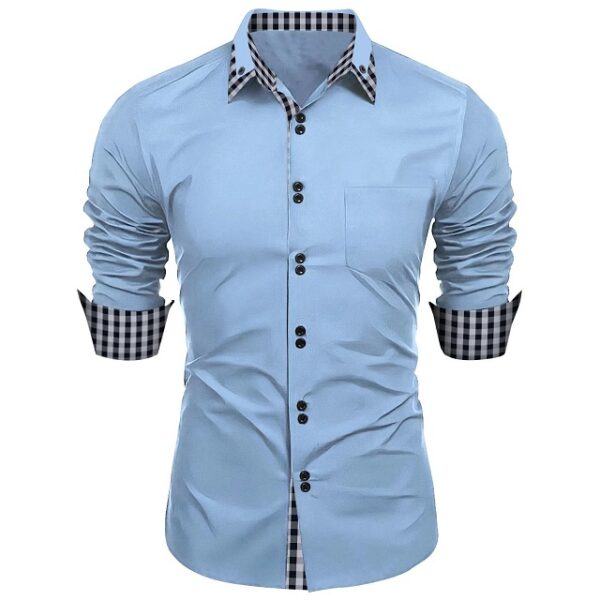 Chemise à manches longues en lin pour homme