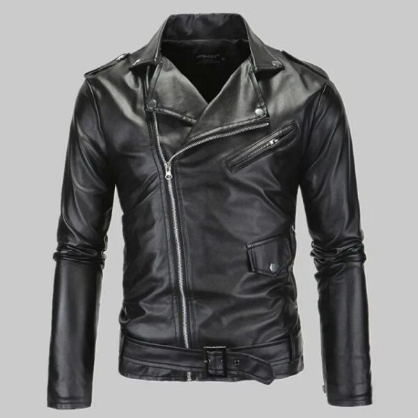 Blouson en cuir slim fit