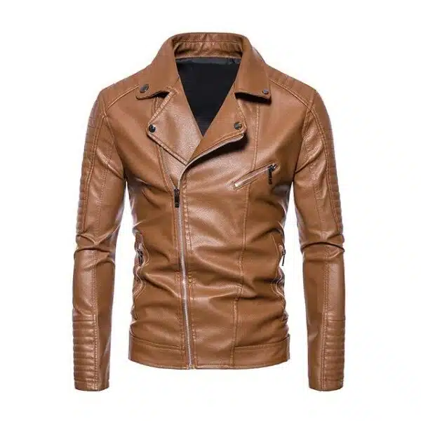 Veste cuir homme slim fit – Image 2